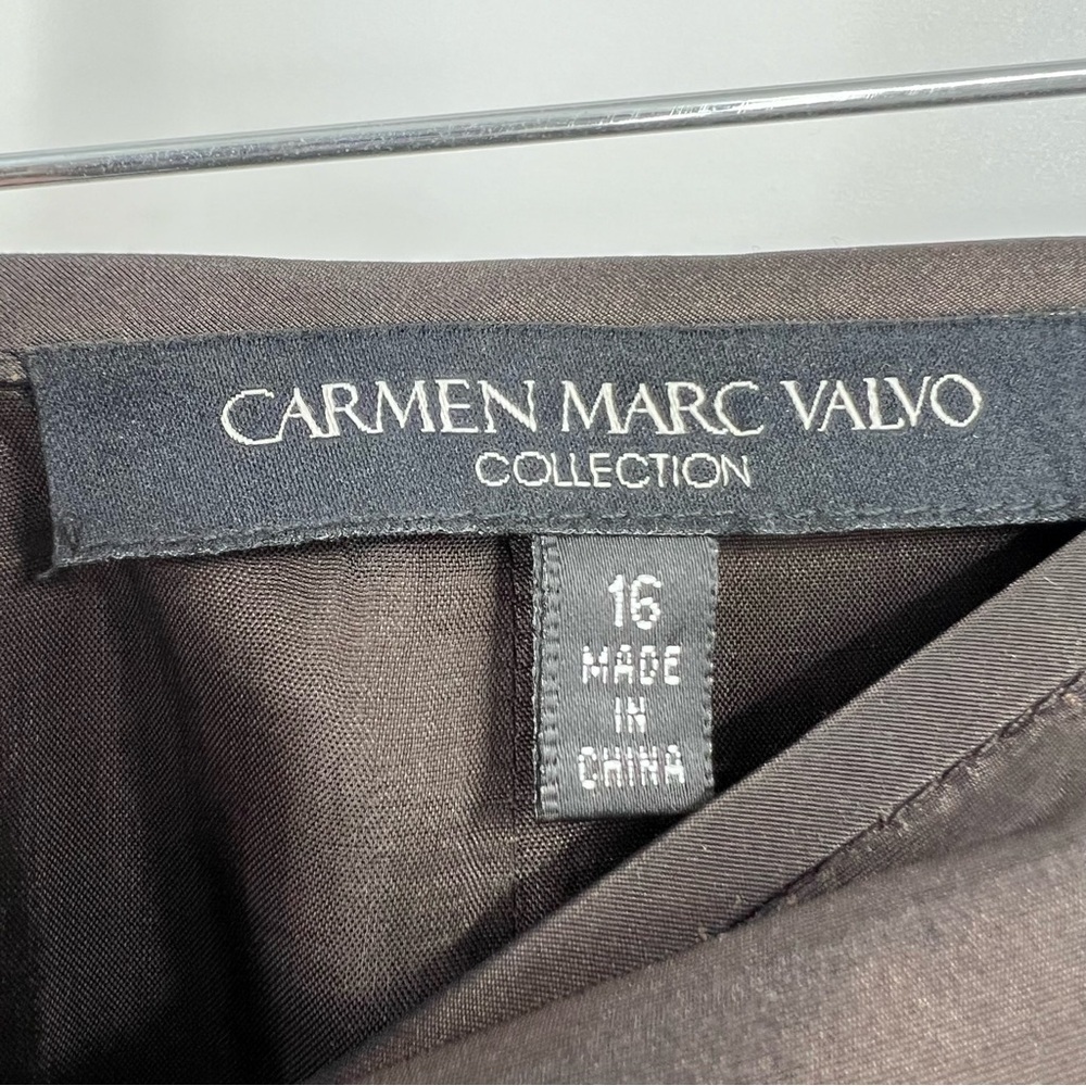 Carmen Marc Valvo 2 Piece MOTB Elegant Evening Wedding Attire Brown 16 - Picture 10 of 14